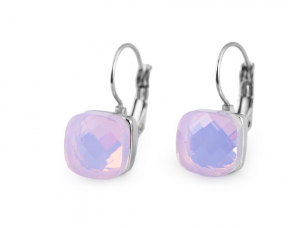 Náušnice z nerezové oceli s broušeným kamenem