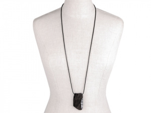 Dlouhý dřevěný designový náhrdelník