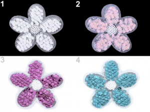 Nažehlovačka květ s flitry