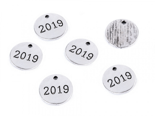 Přívěsek rok "2019" Ø12 mm