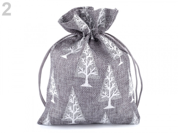 Dárkový vánoční pytlík 13x18 cm imitace juty