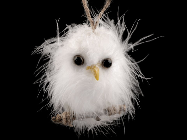 Dekorace sova na větvičce