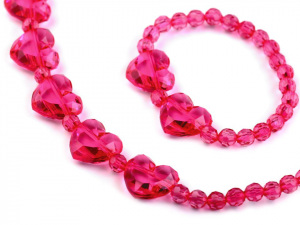 Dětská sada náhrdelník a náramek se srdíčky