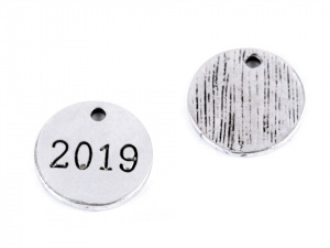 Přívěsek rok "2019" Ø12 mm
