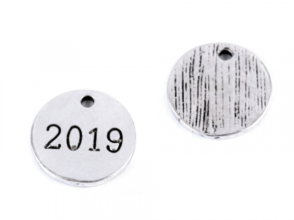 Přívěsek rok "2019" Ø12 mm