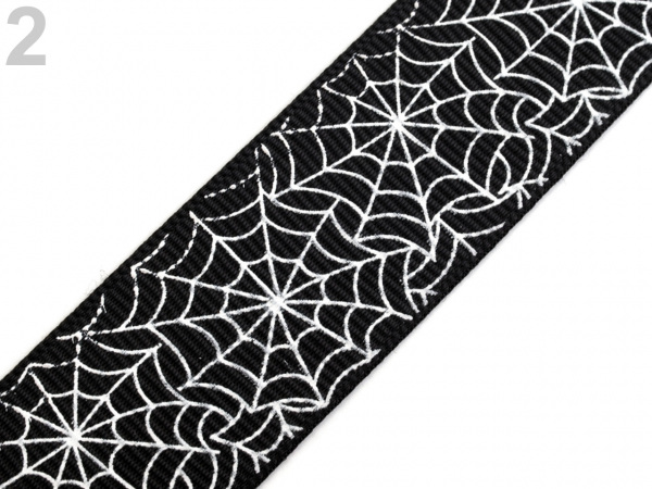 Rypsová stuha halloween šíře 25 mm