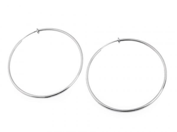 Náušnice kruhy pro uši bez dírek z nerezové oceli