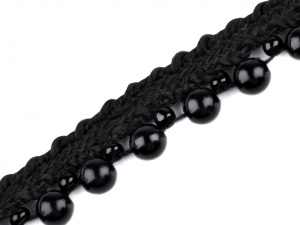 Prýmek / paspulka s perlami a korálky šíře 12 mm