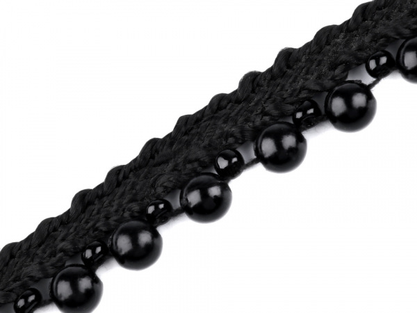 Prýmek / paspulka s perlami a korálky šíře 12 mm