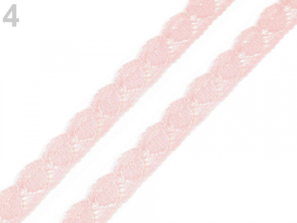 Silonová krajka srdce šíře 15 mm