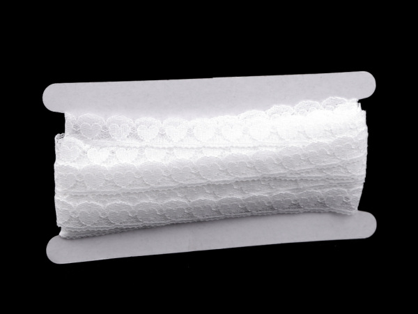 Silonová krajka srdce šíře 15 mm