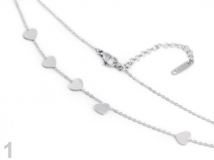 Náhrdelník z nerezové oceli srdce, hvězda, křížek