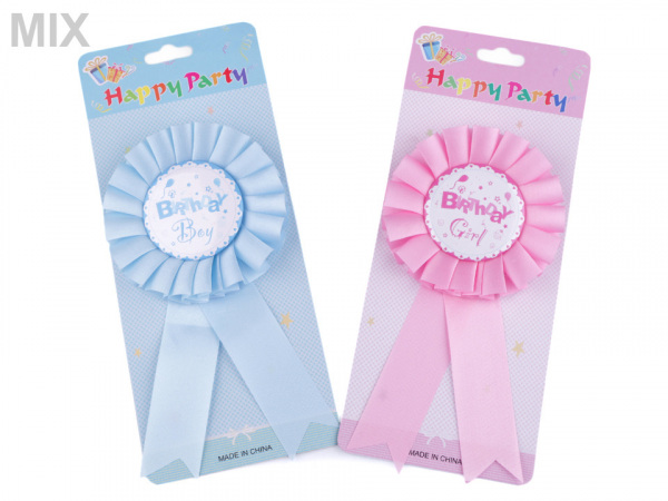 Párty brož / odznak Ø8 cm dětská