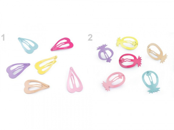 Sponka do vlasů mini pukačka ananas, srdce