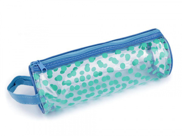 Pouzdro s puntíky 7x19 cm průhledné