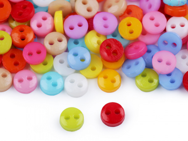 Knoflík barevný mini velikost 10"