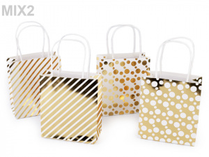 Dárková taška metalická, malá velikost, sada 2 ks