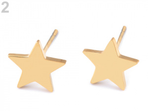 Náušnice z nerezové oceli hvězda