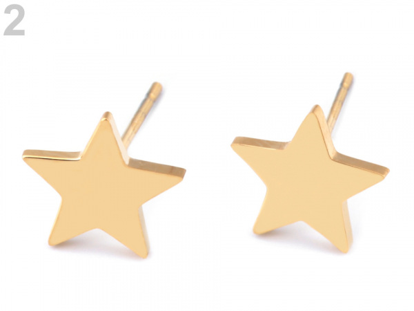 Náušnice z nerezové oceli hvězda
