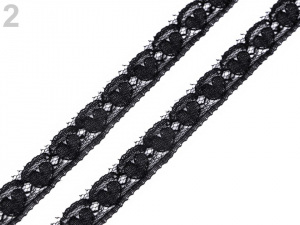 Silonová krajka srdce šíře 15 mm