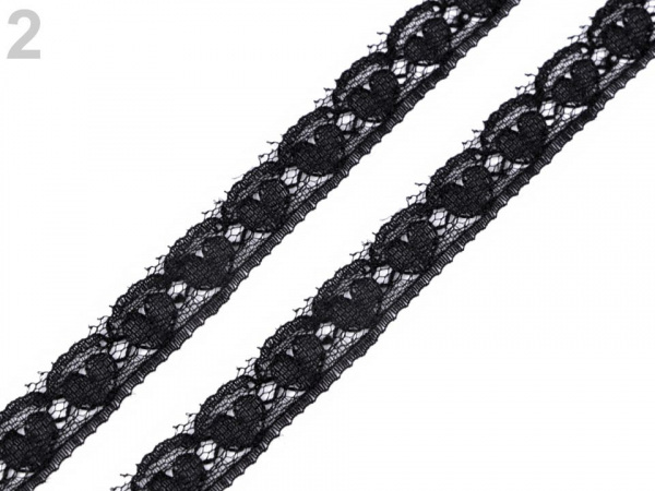 Silonová krajka srdce šíře 15 mm