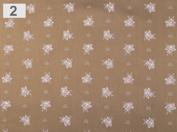 Bavlněný satén růže srdce