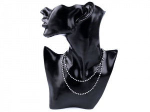 Náhrdelník z nerezové oceli s broušenými korálky dlouhý