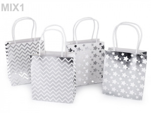 Dárková taška metalická, malá velikost, sada 2 ks