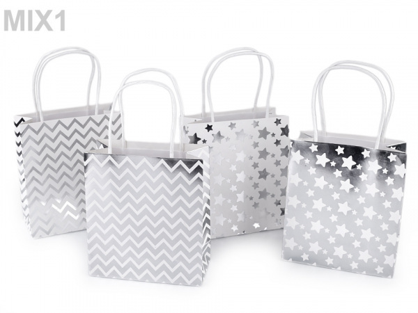 Dárková taška metalická, malá velikost, sada 2 ks