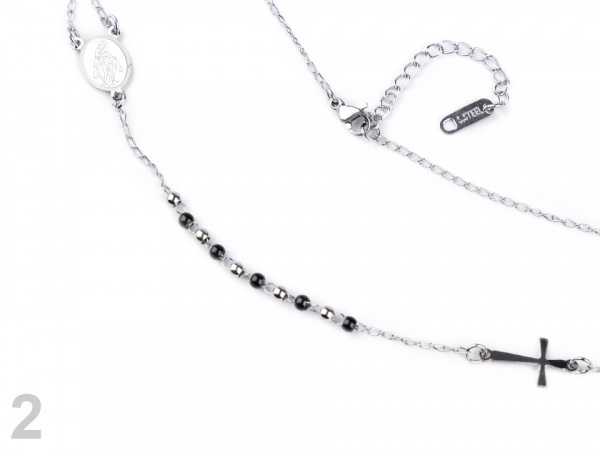 Náhrdelník z nerezové oceli růženec