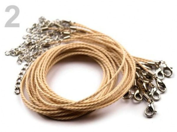 Kroucená šňůrka s karabinkou délka 45 cm