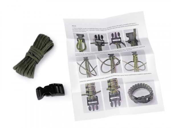 Sada na výrobu náramku z padákové šňůry