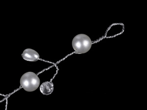 Perlová ozdoba do vlasů s broušenými korálky