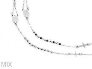 Náhrdelník z nerezové oceli růženec