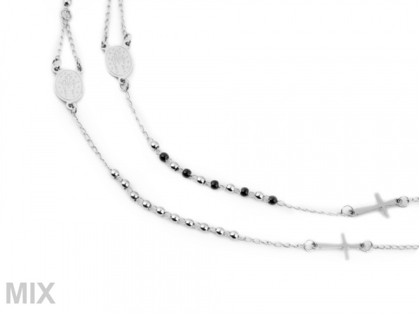 Náhrdelník z nerezové oceli růženec