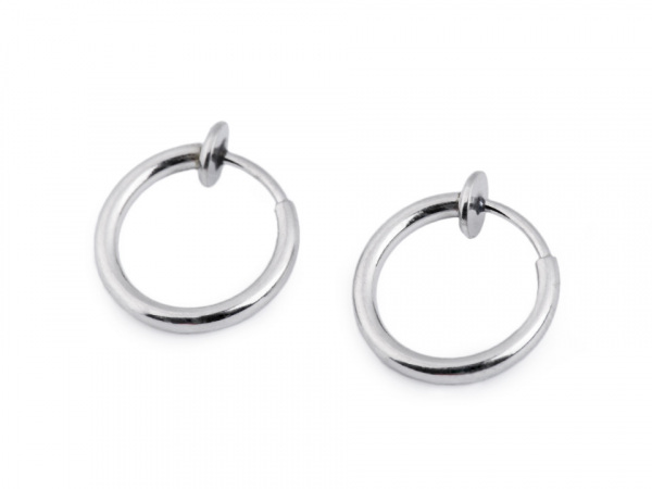 Náušnice kruhy pro uši bez dírek z nerezové oceli