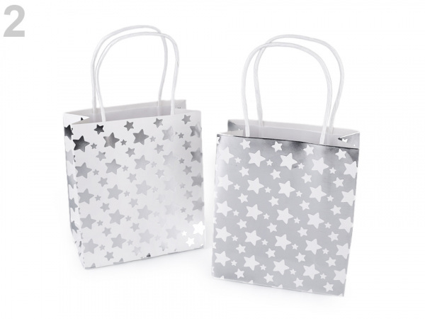 Dárková taška metalická, malá velikost, sada 2 ks