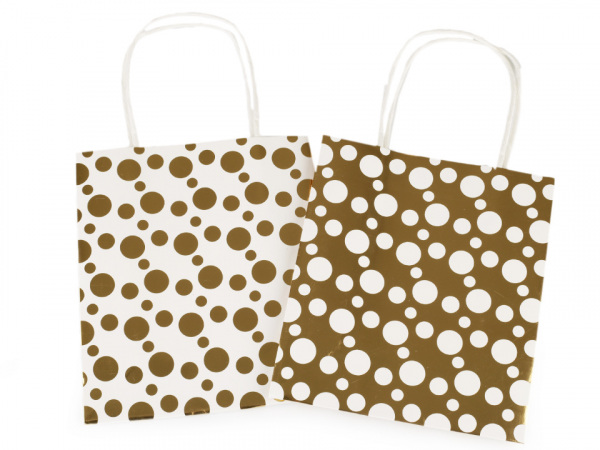 Dárková taška metalická, malá velikost, sada 2 ks