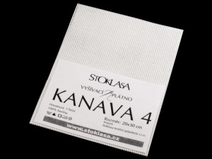 Vyšívací tkanina KANAVA 4 bílá 20x30cm