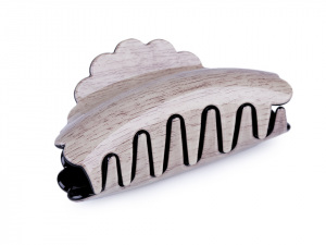 Skřipec do vlasů dekor dřevo