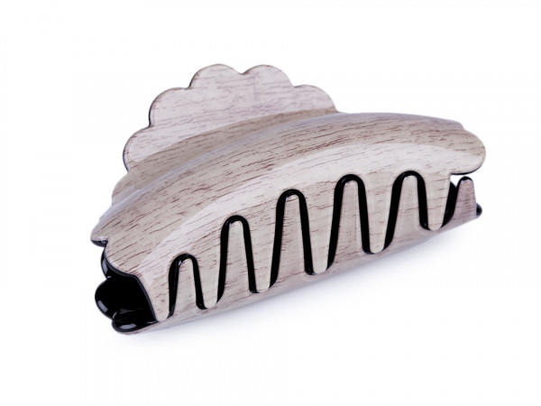 Skřipec do vlasů dekor dřevo