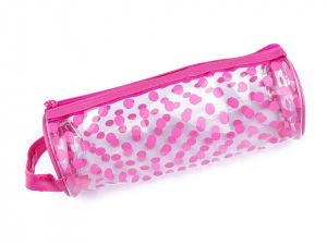 Pouzdro s puntíky 7x19 cm průhledné