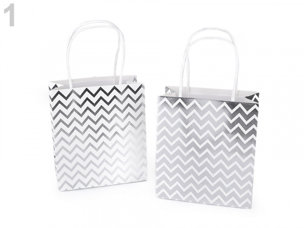 Dárková taška metalická, malá velikost, sada 2 ks