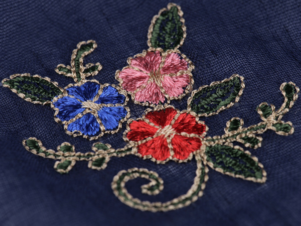 Šála vyšívané květy 70x180 cm 2. jakost