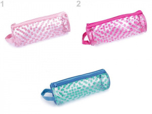 Pouzdro s puntíky 7x19 cm průhledné