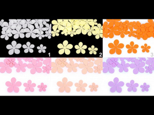 Foamiran květy mix velikostí