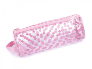 Pouzdro s puntíky 7x19 cm průhledné