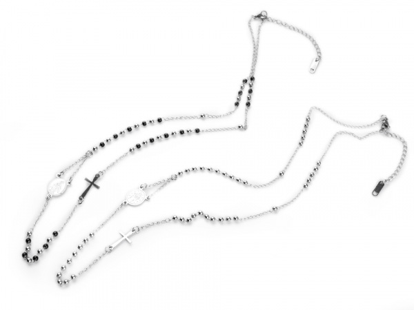 Náhrdelník z nerezové oceli růženec