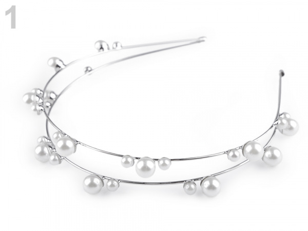 Čelenka do vlasů s perlami