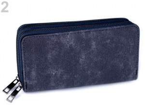 Dámská peněženka dvojitá, semiš batika 10x19 cm